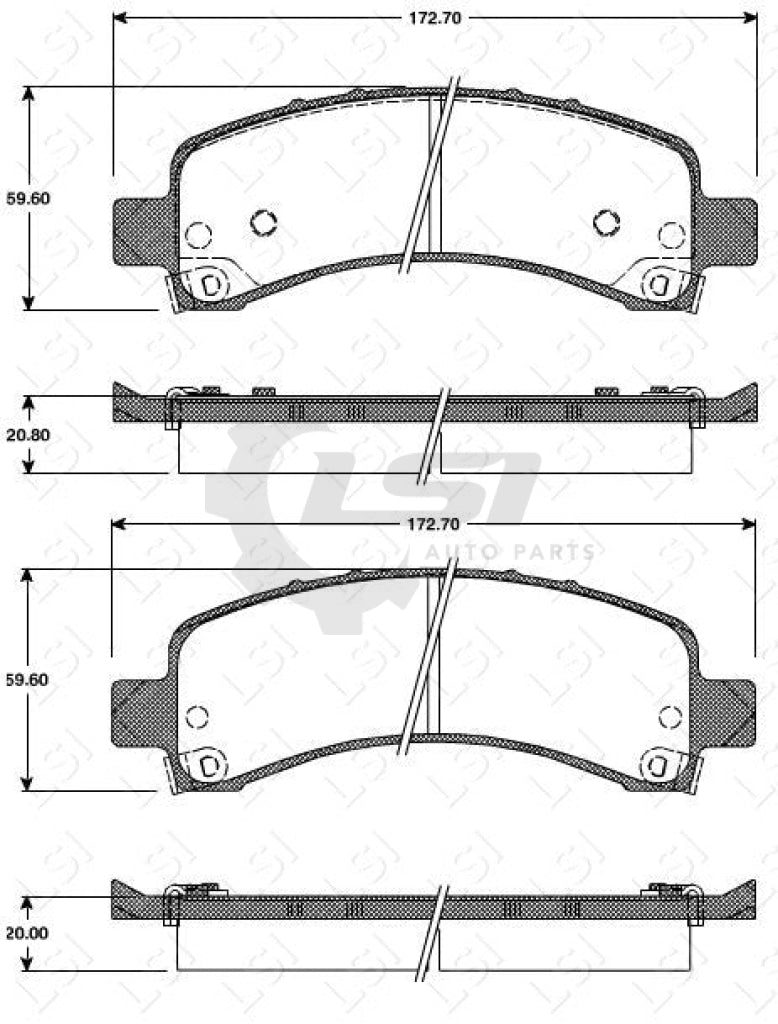 Remsa Brake Pads Rear Cadillac