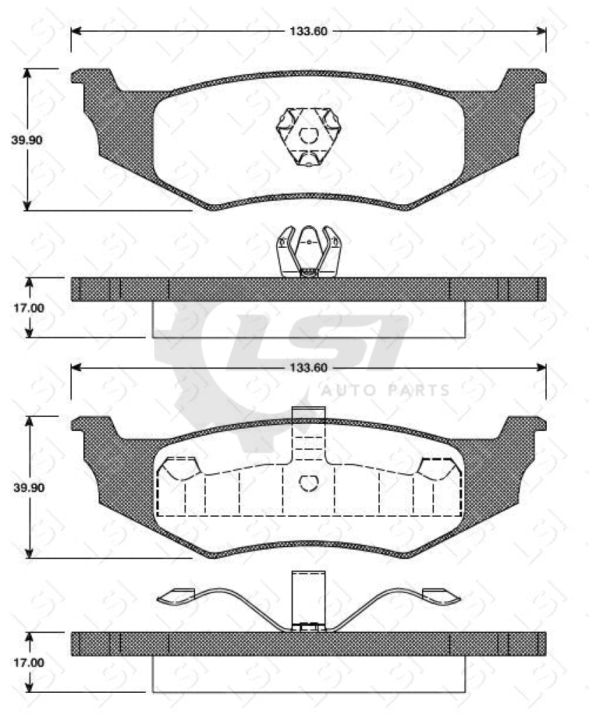 Remsa Brake Pads Rear Chrysler/Dodge