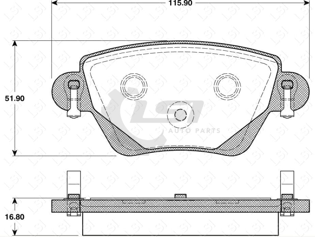 Remsa Brake Pads Rear Ford/Jaguar