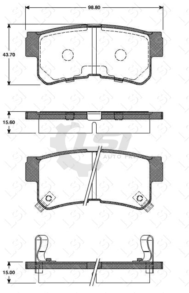 Remsa Brake Pads Rear Hyundai