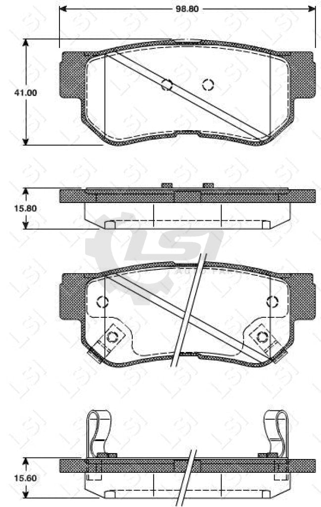 Remsa Brake Pads Rear Hyundai
