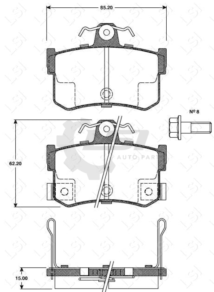Remsa Brake Pads Rear Mg