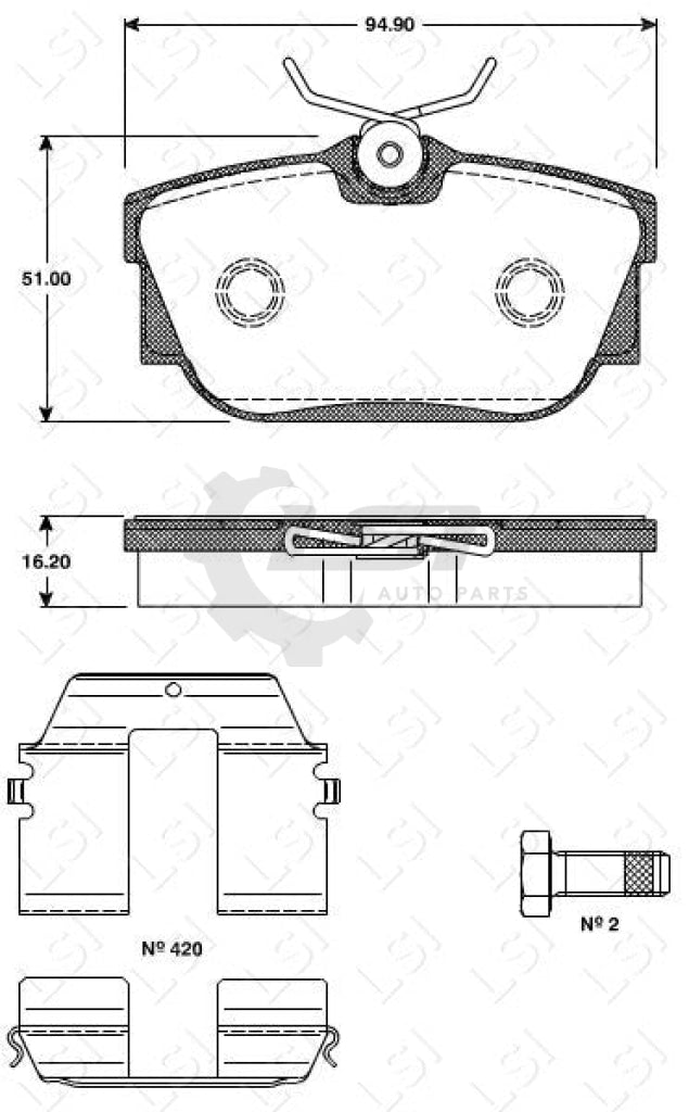 Remsa Brake Pads Rear Vw