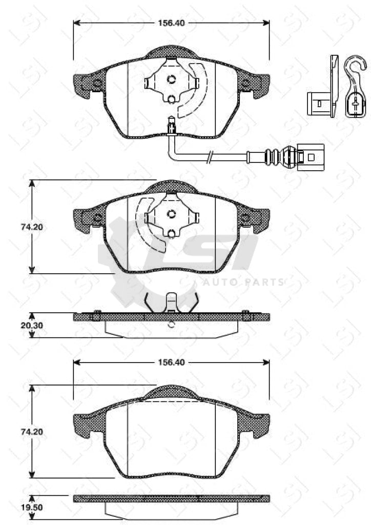 Roadhouse Brake Pads Fr Audi/ Skoda/ Vw