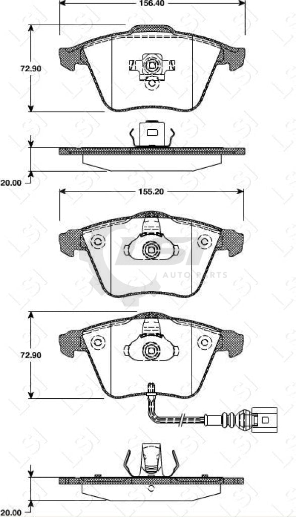 Roadhouse Brake Pads Fr Audi/ Vw