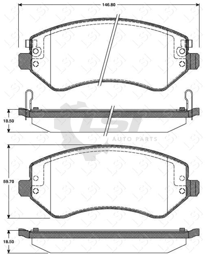 Roadhouse Brake Pads Fr Chrysler/ Dodge/ Jeep