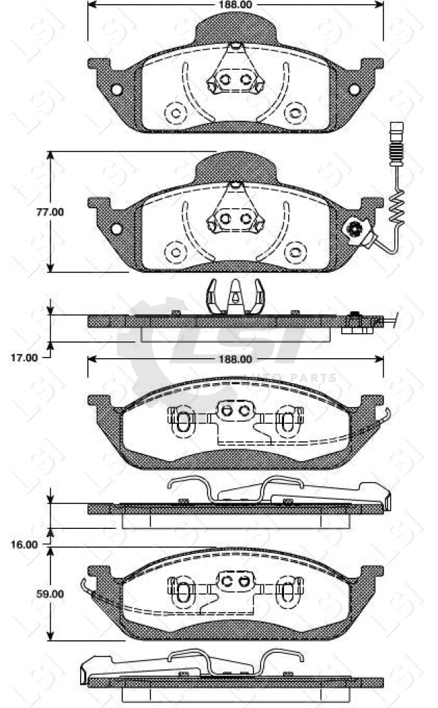 Roadhouse Brake Pads Fr Mercedes Benz