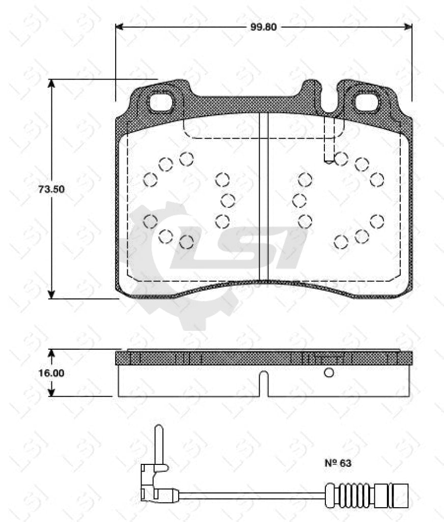 Roadhouse Brake Pads Fr Mercedes Benz
