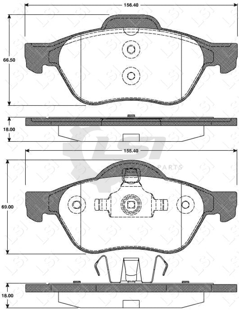 Roadhouse Brake Pads Fr Renault