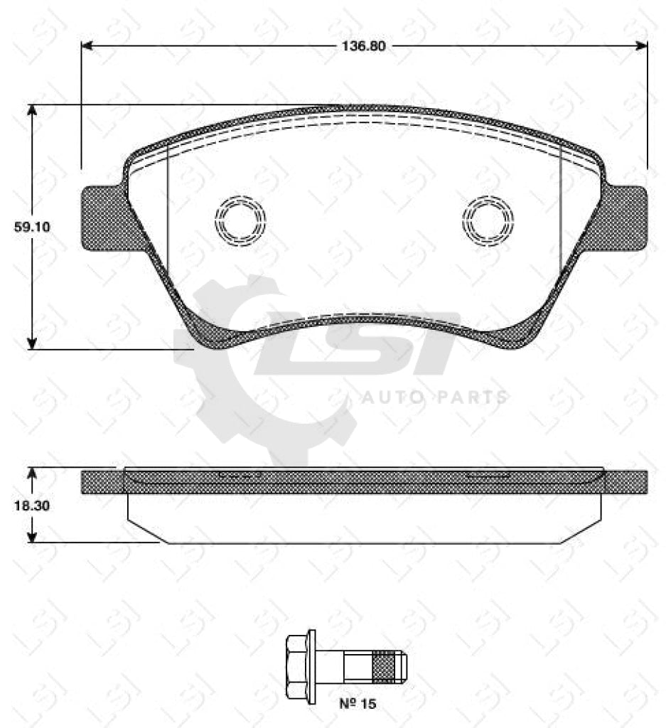 Roadhouse Brake Pads Fr Renault