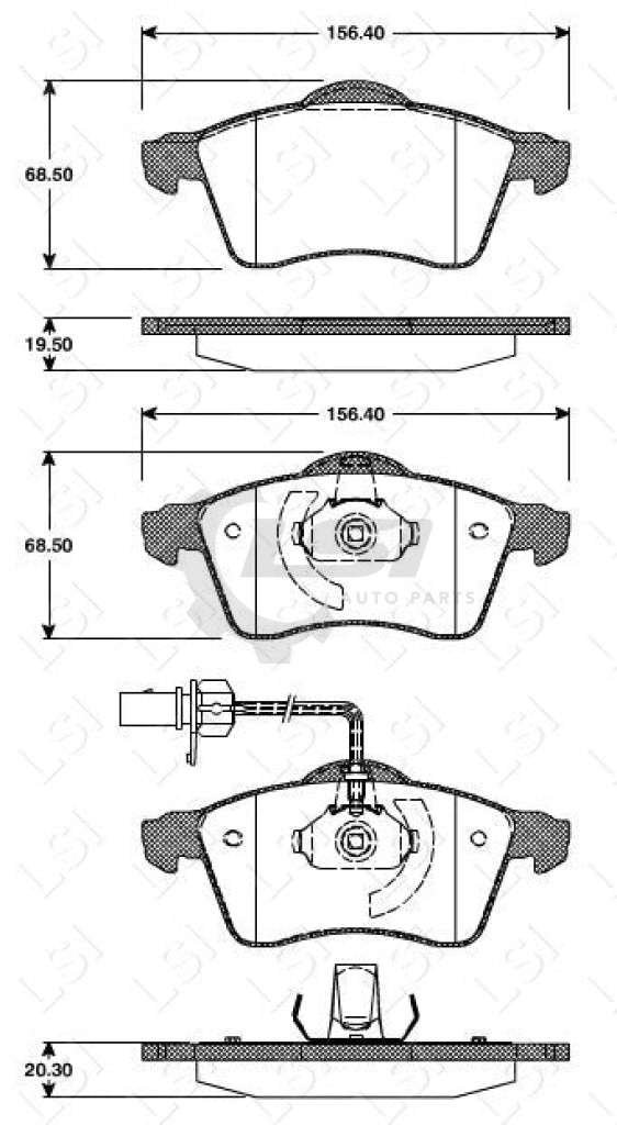 Roadhouse Brake Pads Fr Vw