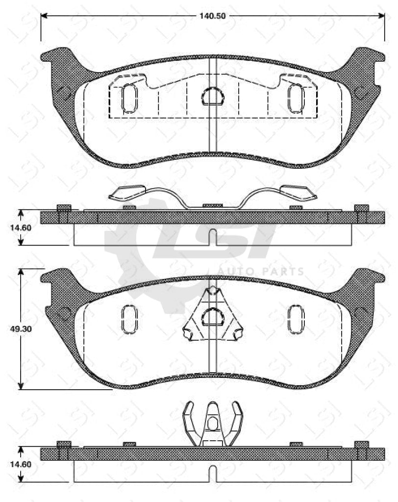 Roadhouse Brake Pads Rear Ford