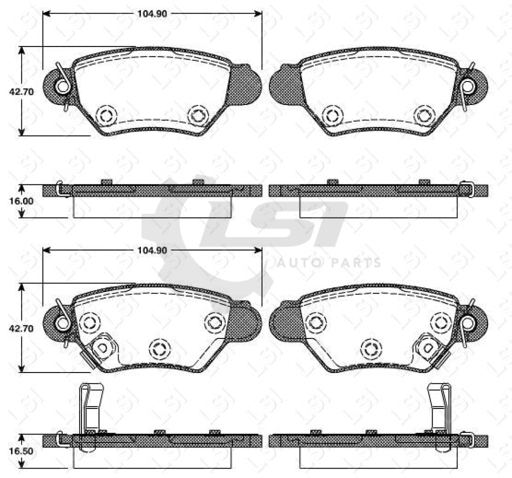 Roadhouse Brake Pads Rear Holden