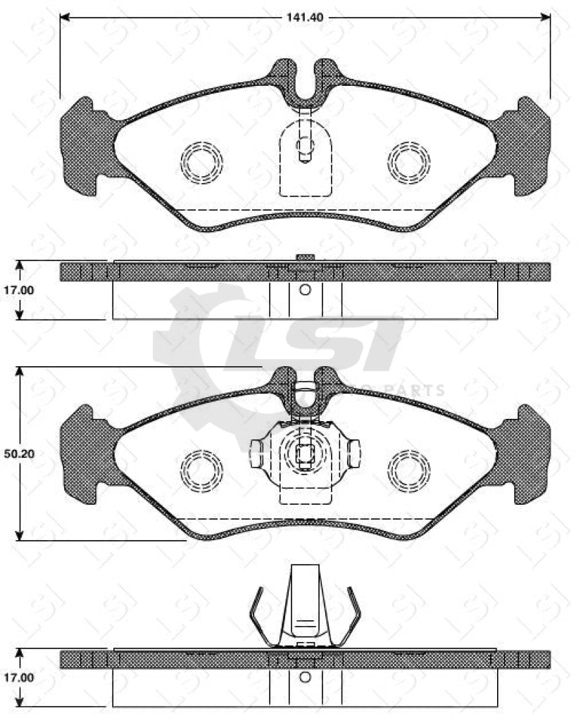 Roadhouse Brake Pads Rear Mercedes Benz/ Vw S1009