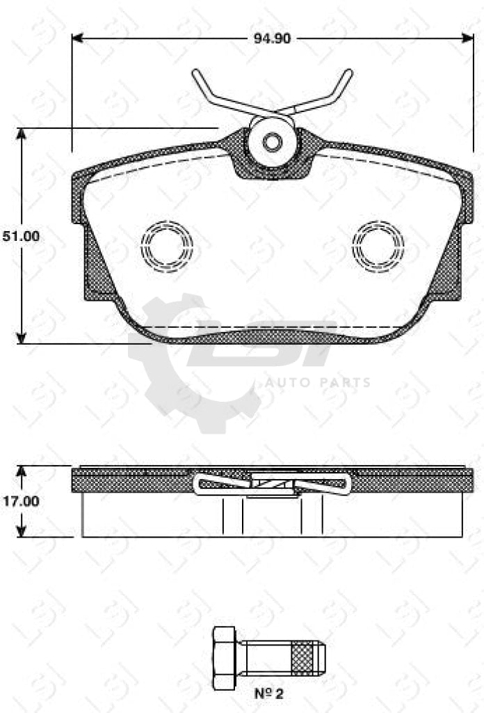 Roadhouse Brake Pads Rear Vw