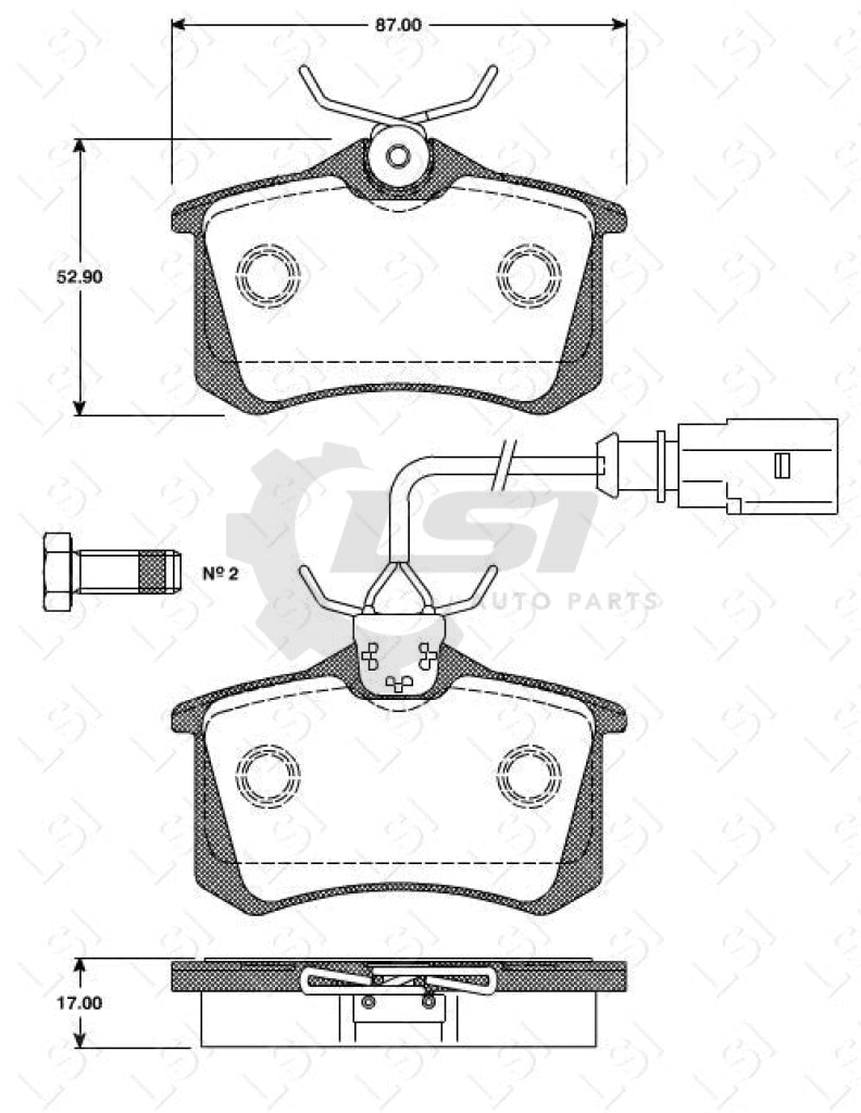 Roadhouse Brake Pads Rear Vw