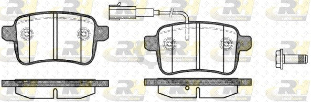 Roadhouse Brakes Pads Rear Alfa Romeo Giulietta W/ Sensor 190Mm Brake