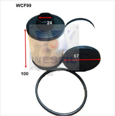 Wesfil Fuel Filter For Fiat 500 Ducato Holden Astra Captiva Suzuki Vitara