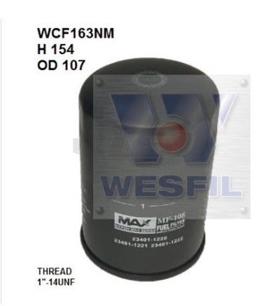 Wesfil Fuel Filter For Hino 700 Super Dolphin