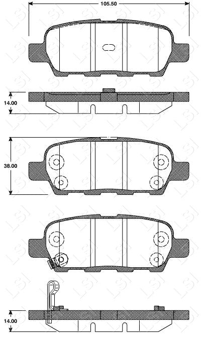 Rear Brake Disc and Brake Pads Infiniti Q50 Q60 Q70 2.0L 2.1L 3L 3.5L 3.7L 14-20