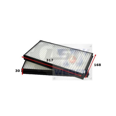 1 X Wesfil Cabin Air Pollen Filter Wacf0082