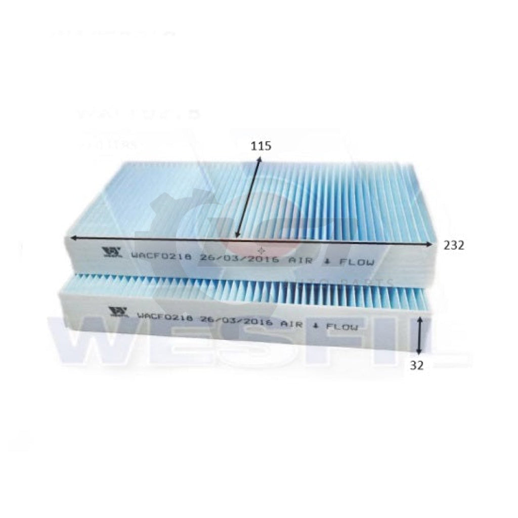 1 X Wesfil Cabin Air Pollen Filter Wacf0218