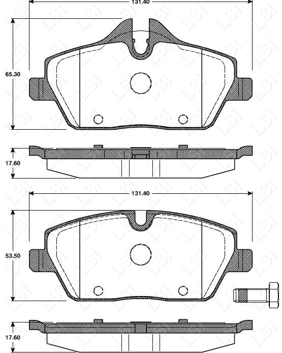 Front Disc Rotors and Brake Pads for BMW 118i E87 2.0L 07/2004-02/2007