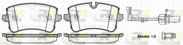 Rear Brake Pads and Disc Rotor set for Audi RS5 330mm