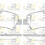 Rear Bendix HD Brake Pads and Disc Rotor for Ford TRANSIT 2.0 2.2 VO VN Diesel 18-on