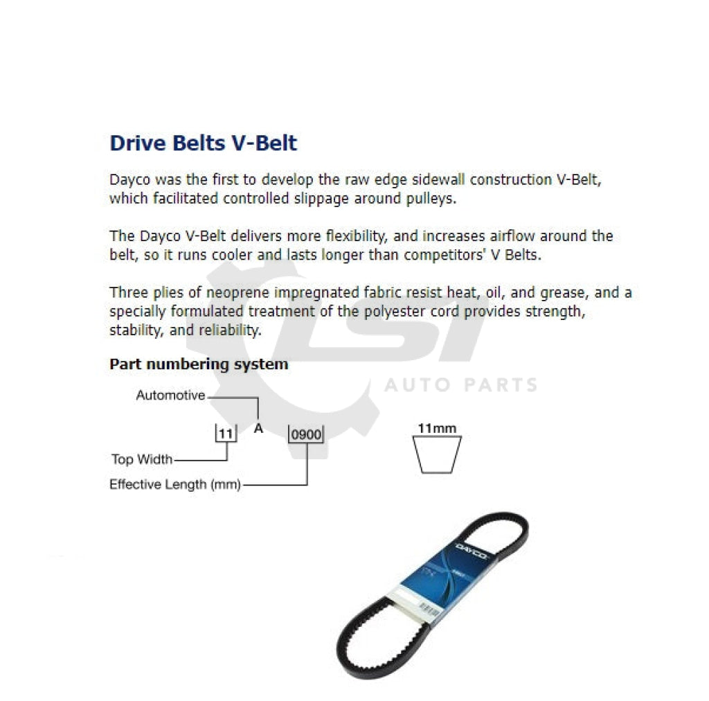 1X Dayco V Belt 15348 11A0885 Belt