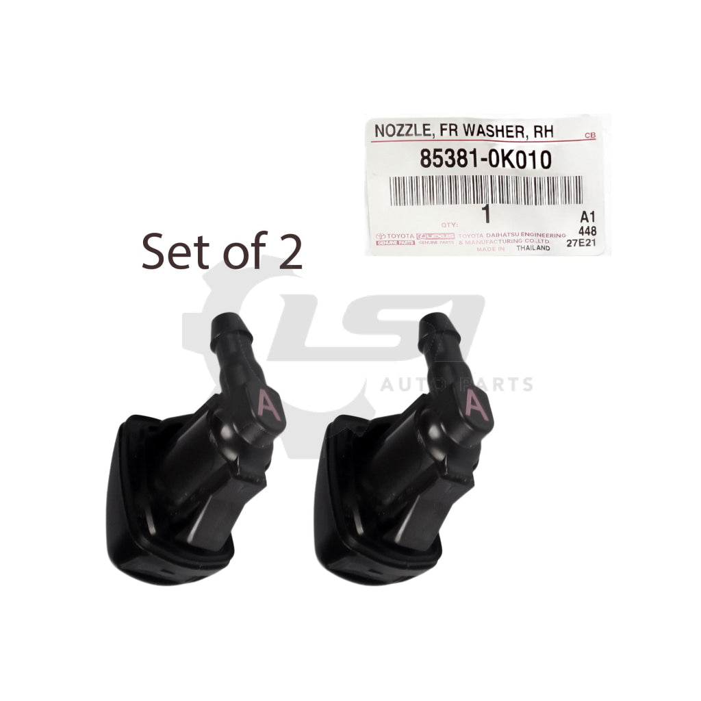 2X Genuine Toyota Hilux Kun35 Kun26 Kun25 Kun16 Windscreen Spray Washer Jet Nozzle