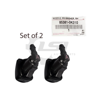 2X Genuine Toyota Hilux Kun35 Kun26 Kun25 Kun16 Windscreen Spray Washer Jet Nozzle