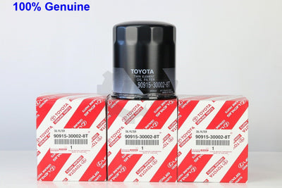 3 X Genuine Toyota Oil Filters 90915-30002-8T Filter