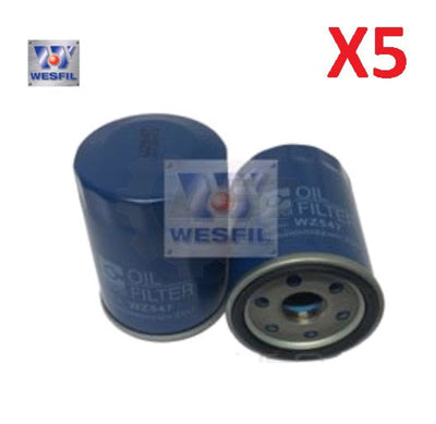 5x Wesfil Oil Filters for Honda Accord Civic CRV Jazz Odyssey Z547 Oil Filter