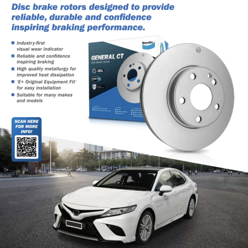 Bendix Front Brake Disc Rotors for for Holden Colorado RG 09/2016-on