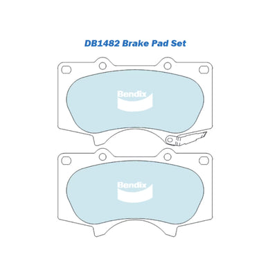 F+R Brake Rotors Bendix Pads for Toyota Landcruiser Prado 150 KDJ GRJ GDJ