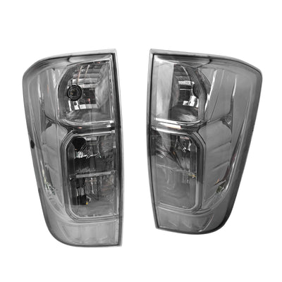 Smoked Black Pair LH+RH Tail Light Lamp Nissan Navara NP300 D23 15~25