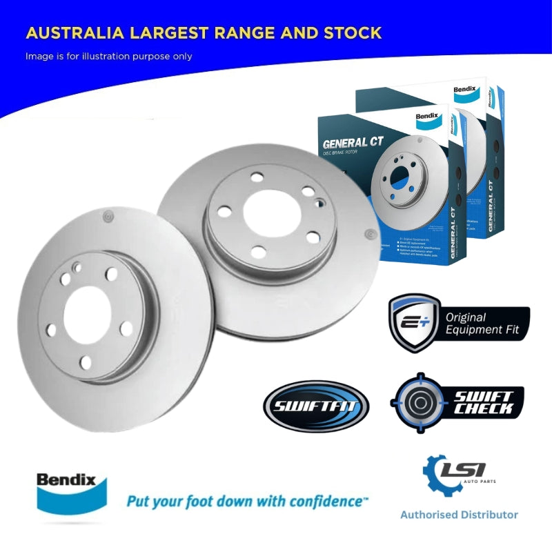 Bendix Front Brake Disc Rotors for for Holden Colorado RG 09/2016-on