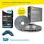 Front Disc Rotors and Bendix Brake Pad Set for Ford Courier 2.5L 1999-2006