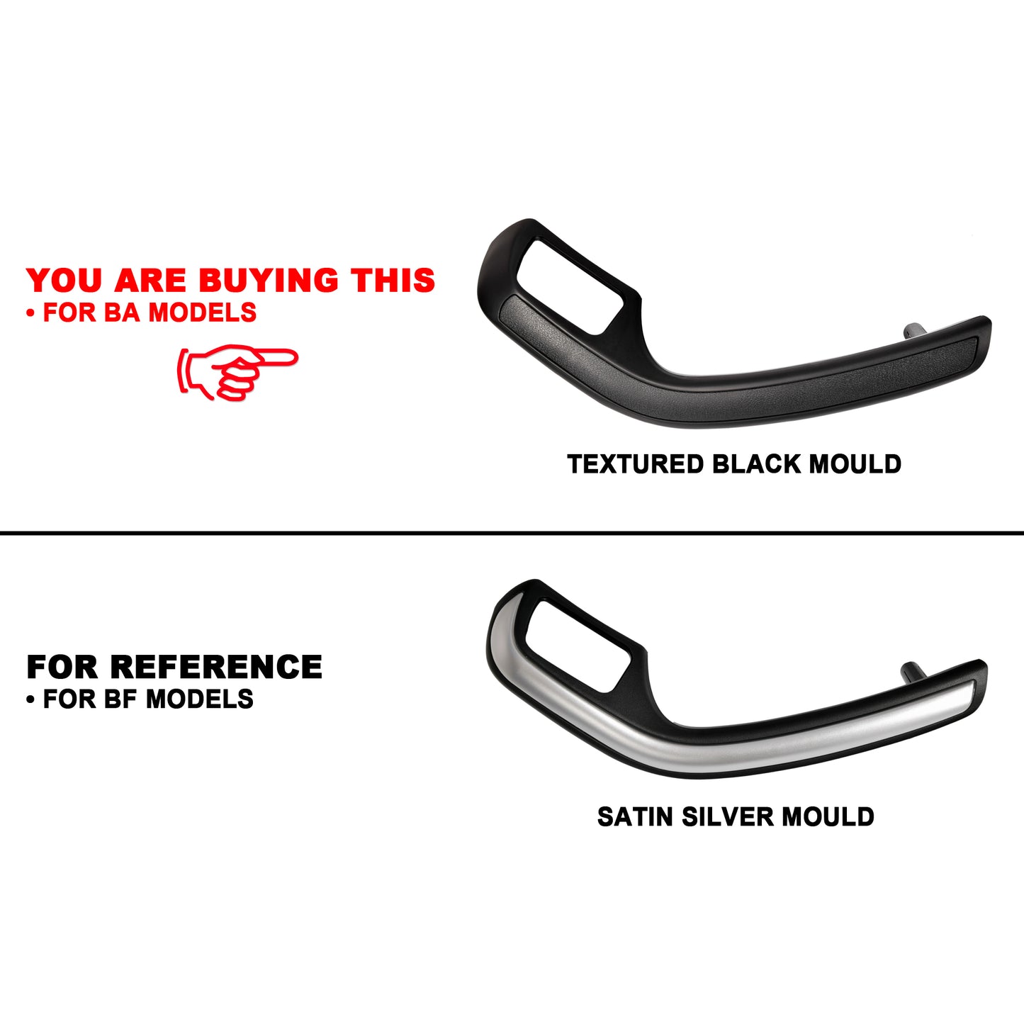 Pair LH+RH Inner Door Trim Handle Pull Grab For Ford Falcon BA 02~05