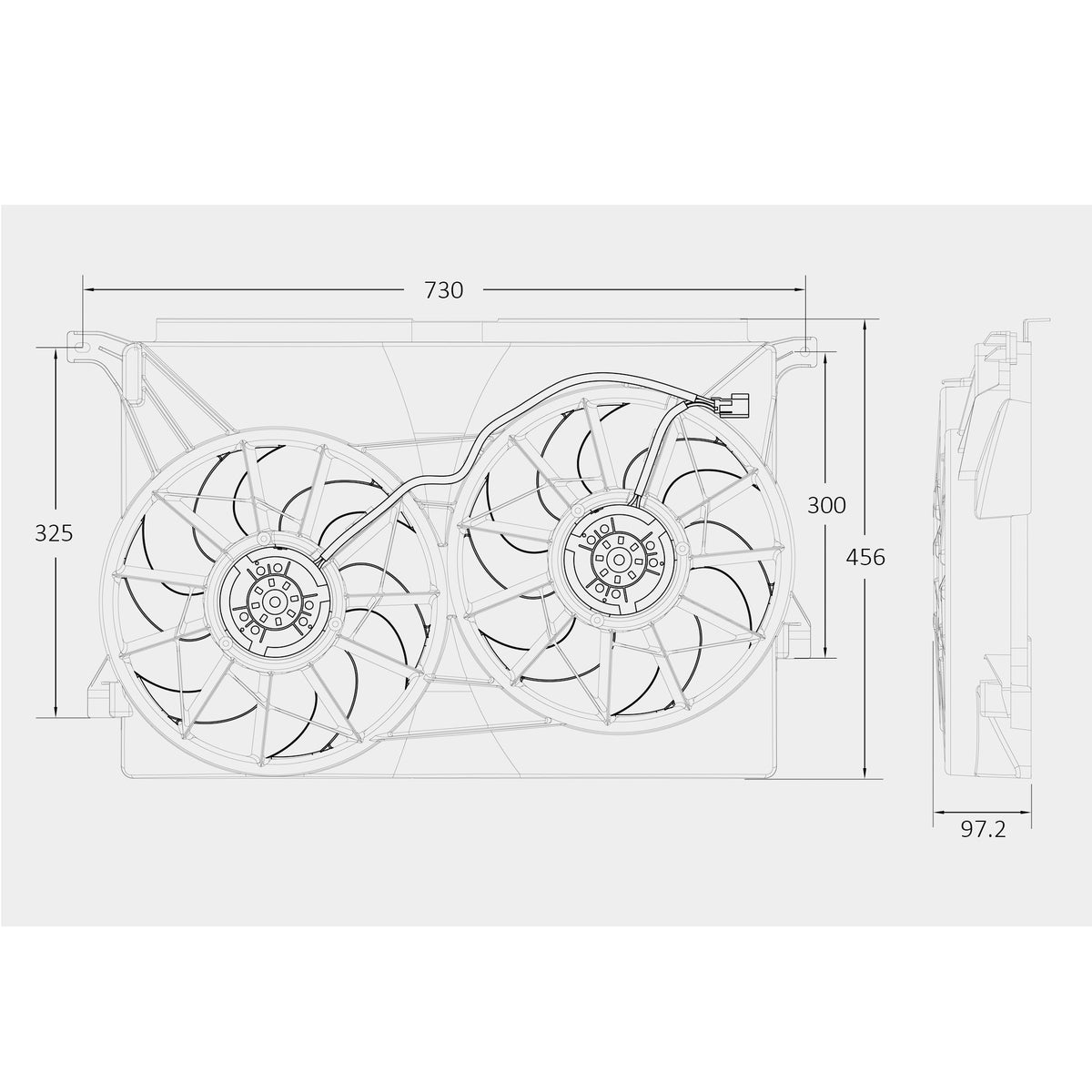 Dual Twin Thermo Radiator Fan With Motors For Ford Falcon FPV FG 2008~2014