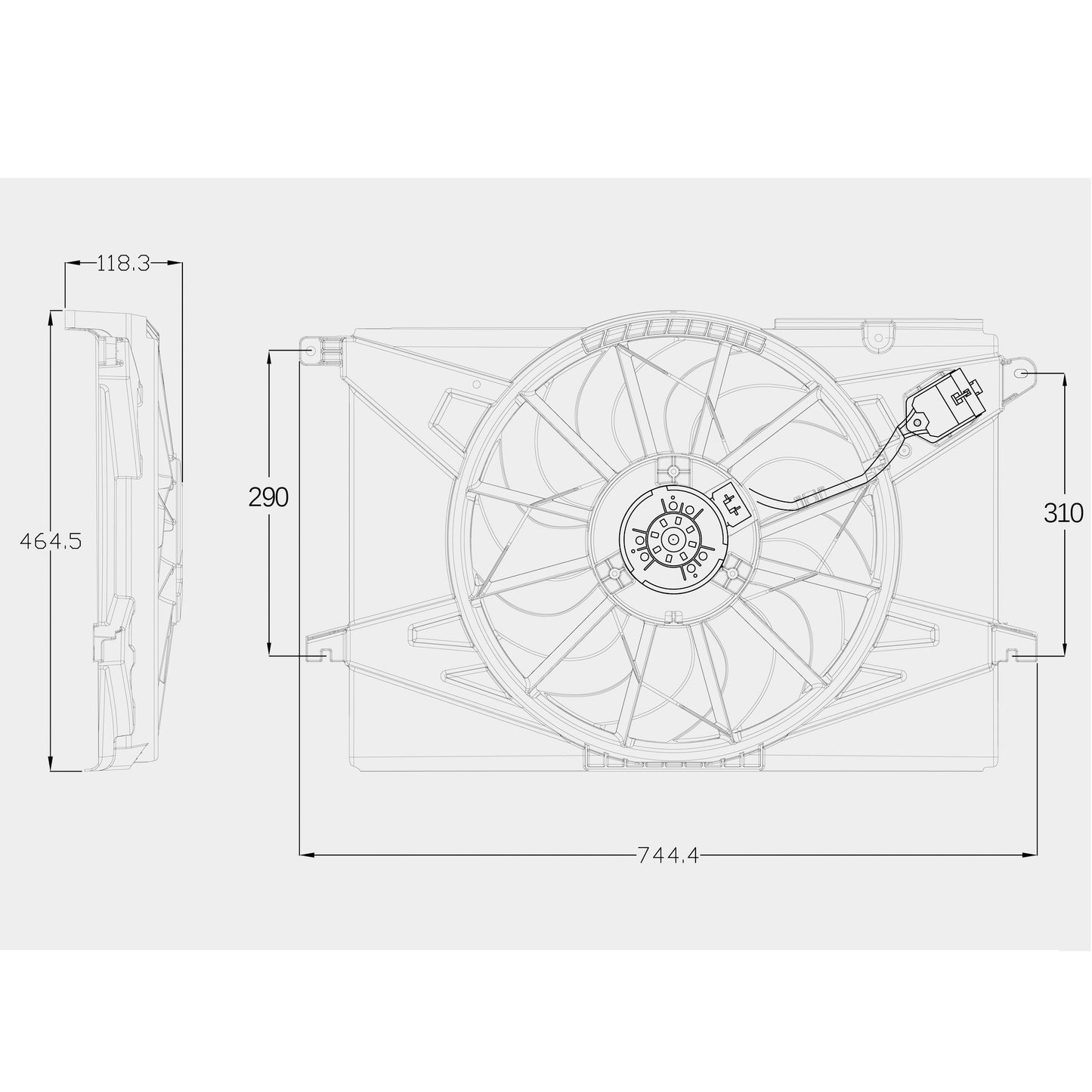 Single Thermo Radiator Fan With Motor For Ford Territory SX SY 2004~2011