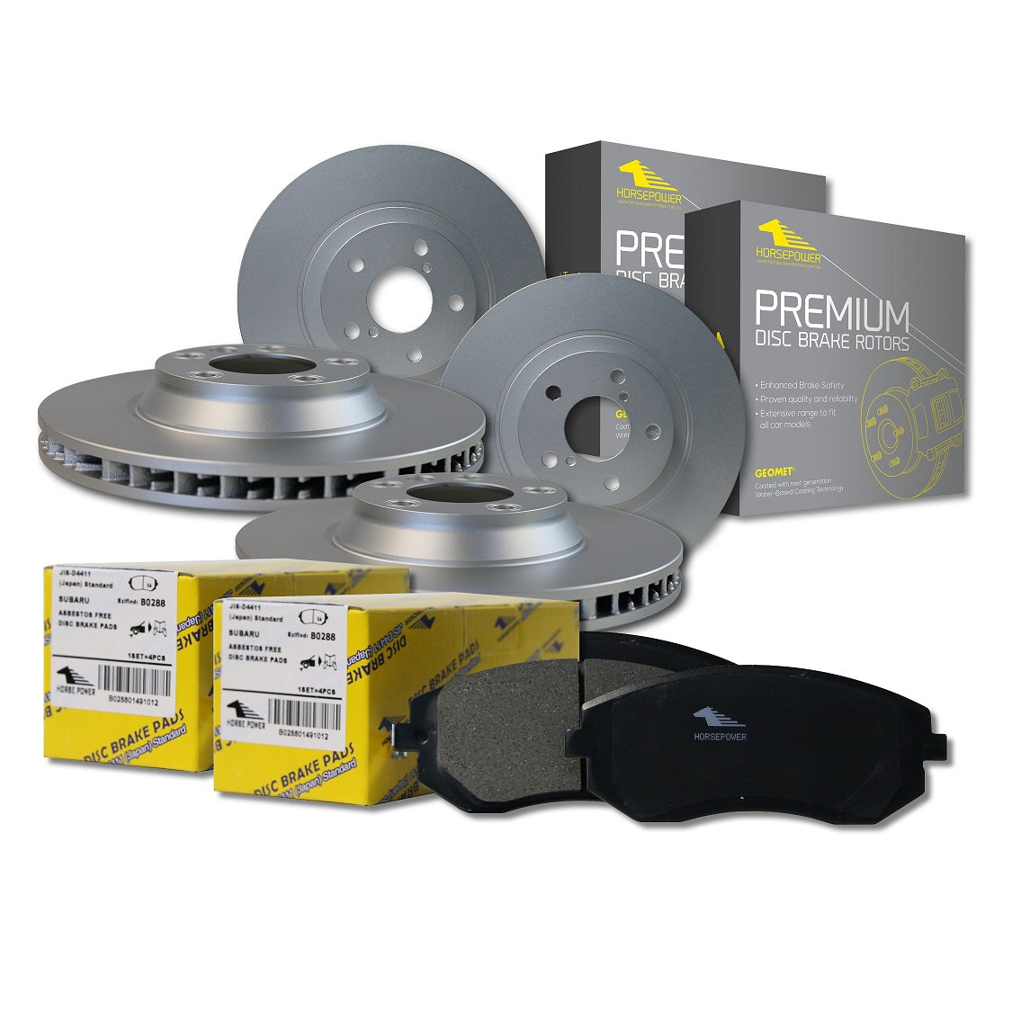 Front and Rear Brake Pads and Disc Rotor set for Kia Sportage SLi SX 2.0 2016-2022 Mechanical HB