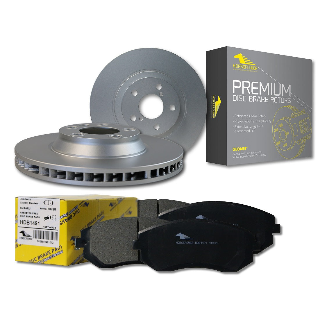 Rear Brake Pads and Disc Rotor for Mitsubishi Colt 1.5L RG VRX 2005-on 260mm
