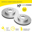 Front Brake Disc Rotors for Honda PRELUDE 2.2L VTiR VTI DOHC 4 STUDS 1991-2002