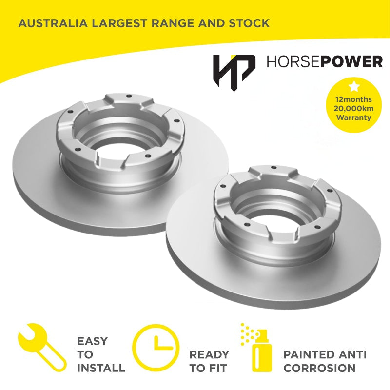 Rear Brake Disc Rotors Pair for Ford TRANSIT 2.0 2.2 VO VN Diesel 16-on