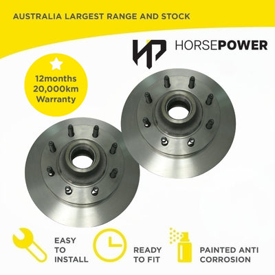Front Hub Type Disc Rotors for Ford F350 6.8L 1999-2003 Single Rear Wheel Only