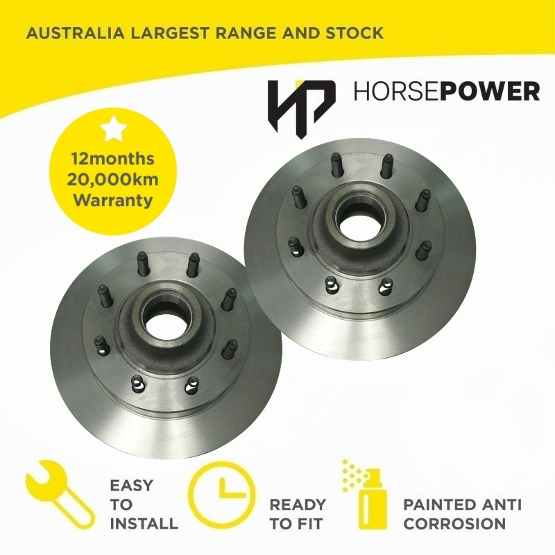 Front Hub Type Disc Rotors for Ford F350 7.3L 2003-2004 Single Rear Wheel Only