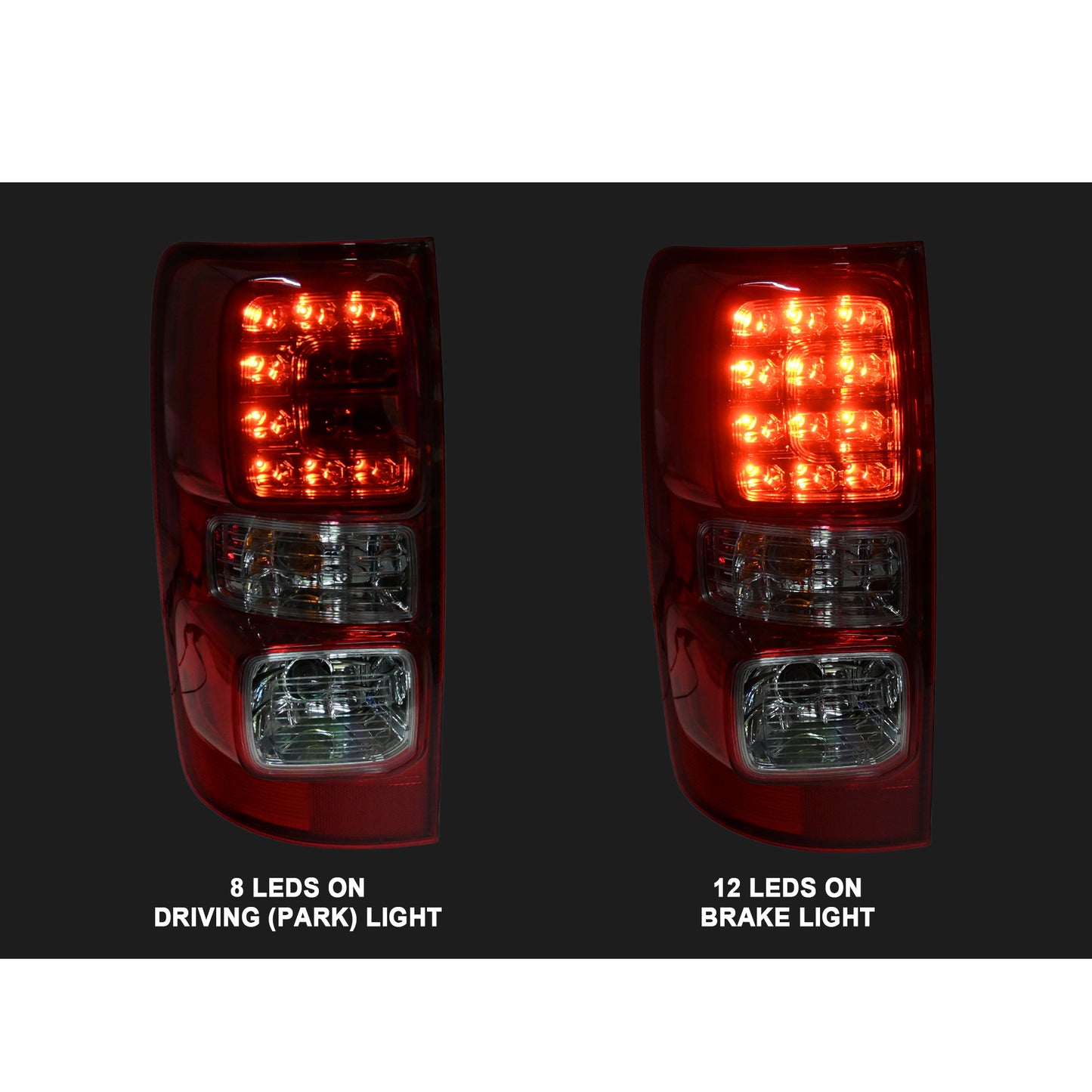 Pair LH+RH Tail Light Rear Lamp With LED For Holden Colorado RG 2012~2020 Ute