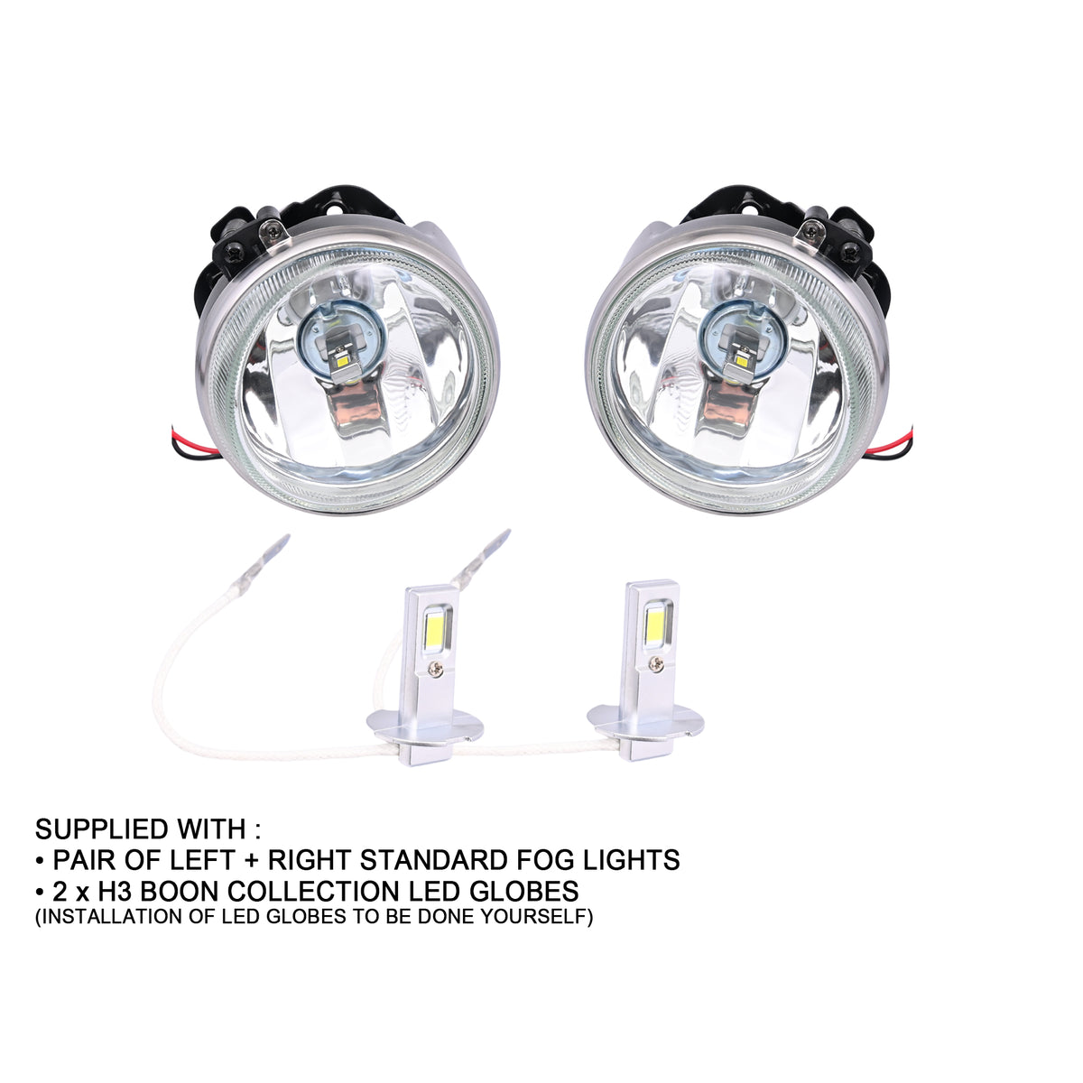 Pair LH+RH Fog Light Lamp + LED Globes For Holden Commodore VZ S SS SV6 SV8